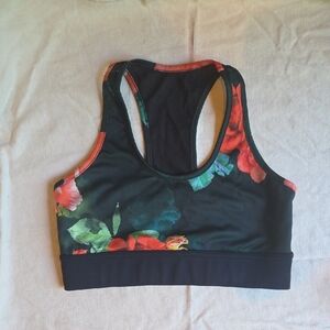 Noli Floral Sports Bra with Racerback Design